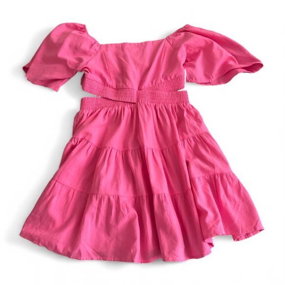 Shy Velvet Summer Dress – Square Neck, Short Sleeves, Size L - Picture 7 of 7